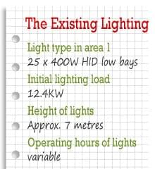 Existing Lighting at Arden Precision